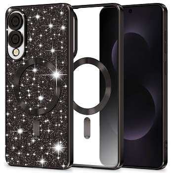 Techsuit Luxury Glitter MagSafe pro Samsung Galaxy S25 Edge černý