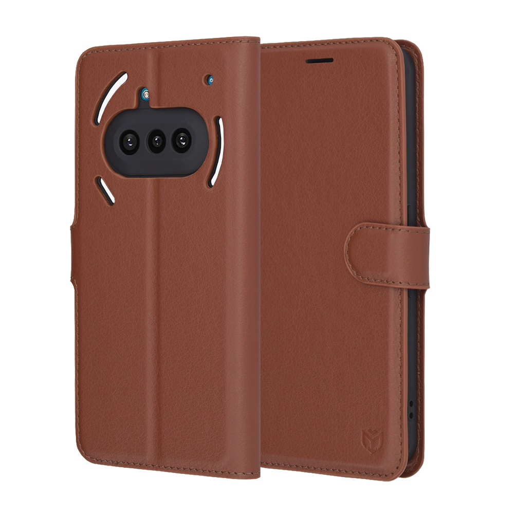 Levně Kožené pouzdro Techsuit pro Nothing Phone 3a hnědé