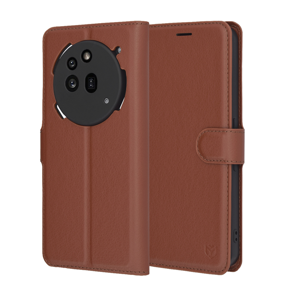 Levně Kožené pouzdro Techsuit Nothing Phone (3a) Pro hnědé