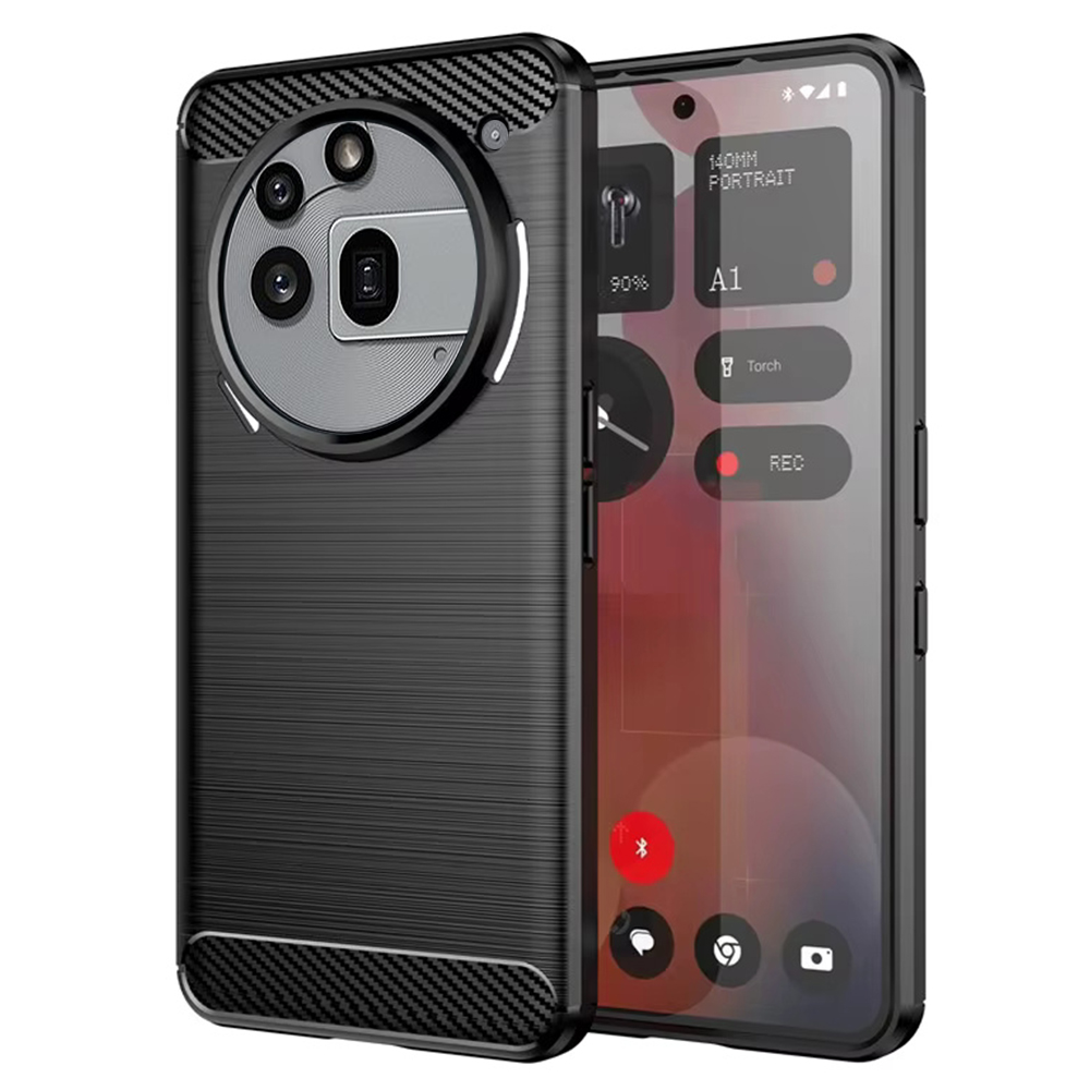 Levně Techsuit Carbon Silicone pouzdro Nothing Phone (3a) Pro černé