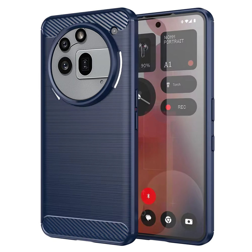 Levně Techsuit Carbon Silicone pro Nothing Phone (3a) Pro modrá