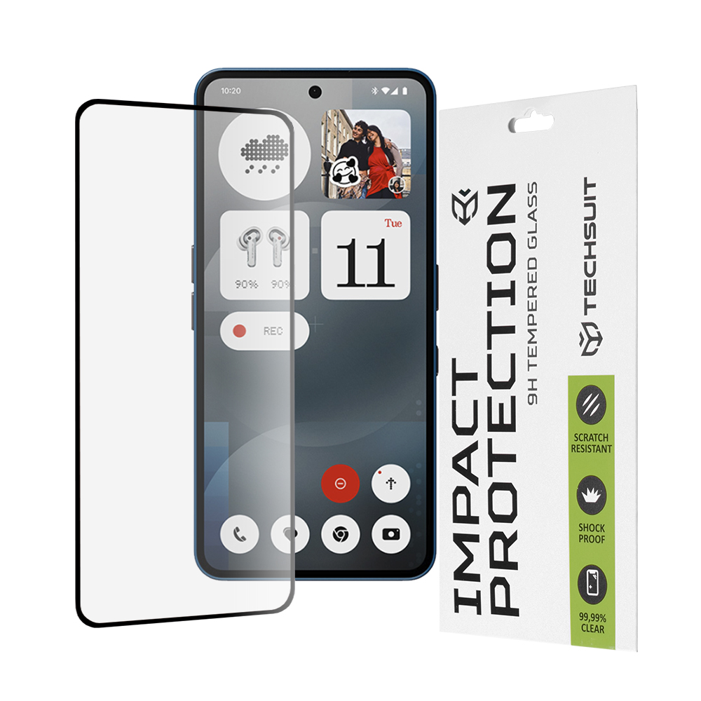 Levně Ochranné sklo Techsuit 111D pro Nothing Phone 3a 3a Pro černé