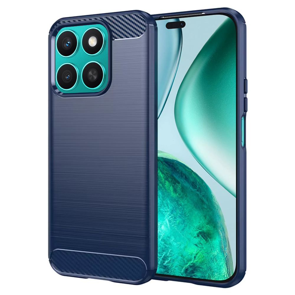 Levně Techsuit Carbon Silicone pro Honor X8c modrá