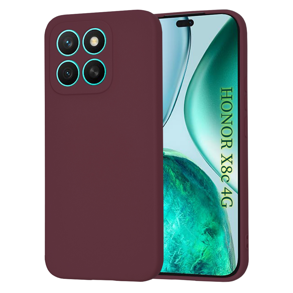 Levně Techsuit SoftFlex pro Honor X8c švestkově červená