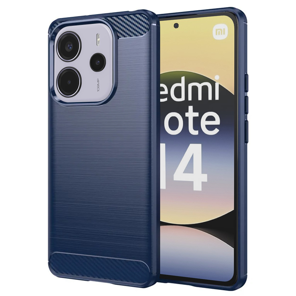 Levně Techsuit Carbon Silicone pro Xiaomi Redmi Note 14 4G Standard modrá