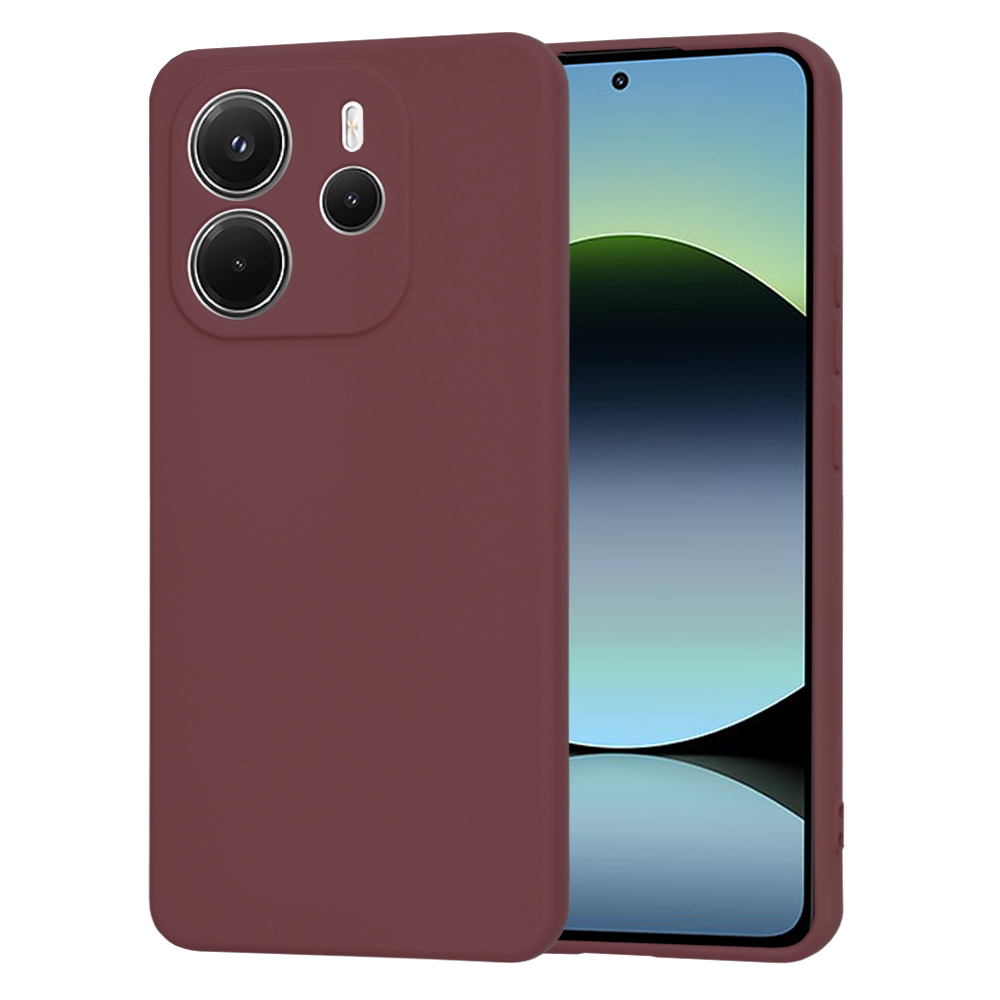 Levně Techsuit SoftFlex Xiaomi Redmi Note 14 4G (Standard) Švestkově červená