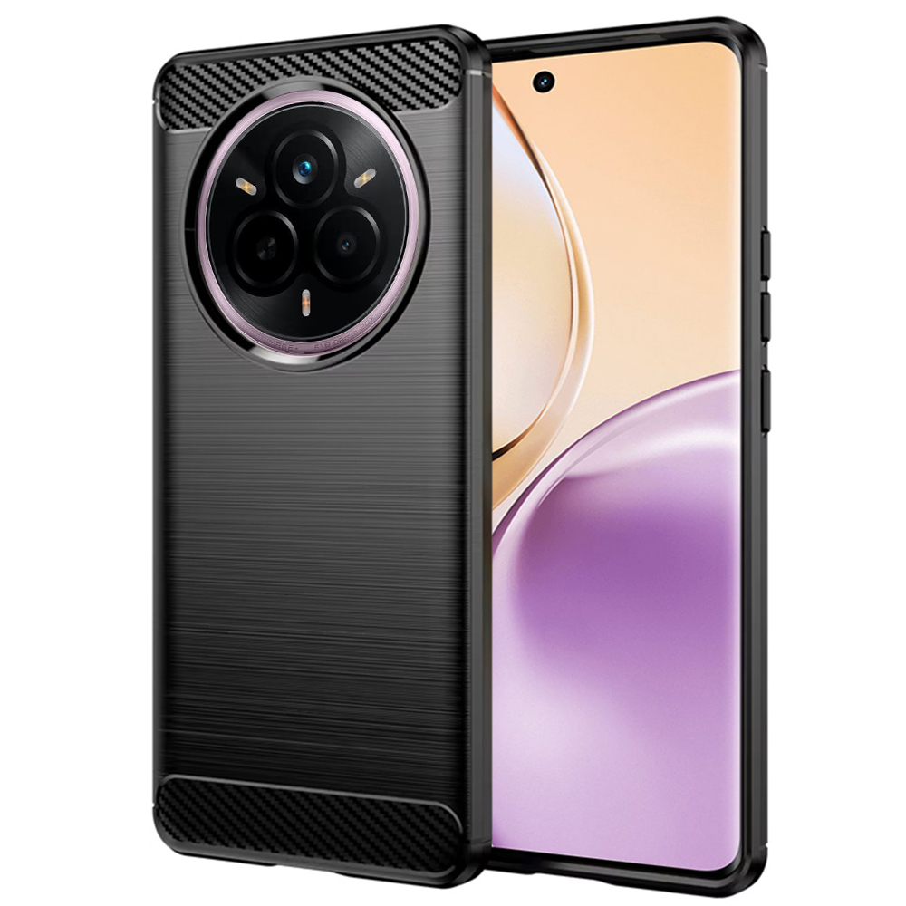 Levně Pouzdro Techsuit Carbon Silicone pro Realme 14 Pro černé