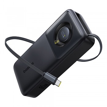 Baseus Power Bank Free2Pull s USB-C kabelem 20000mAh 65W černá