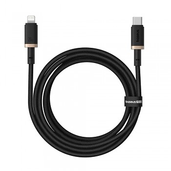 Baseus Data Cable Dura Series Type-C na Lightning Rychlonabíjecí PD 20W Nylon 2m Zlatá Černá