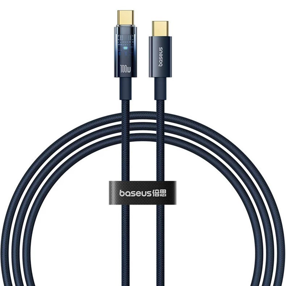 Levně Baseus Data Cable Explorer Type-C Rychlé Nabíjení 100W 1m Tmavě Modrá
