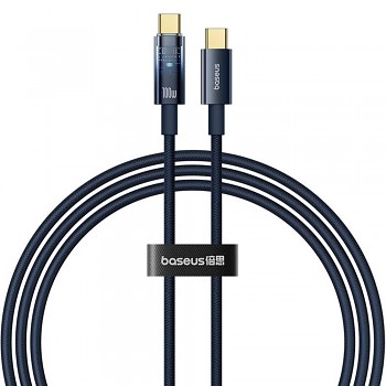 Baseus Data Cable Explorer Type-C Rychlé Nabíjení 100W 1m Tmavě Modrá