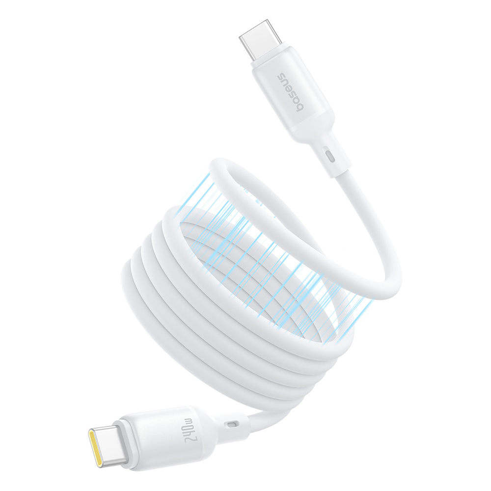 Levně Baseus Data Cable PicoGo magnetický Type-C na Type-C 240W 1m bílý