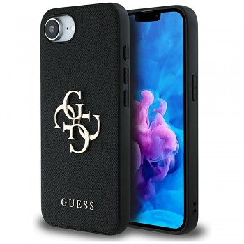 Guess Hardcase 4G Grained Big and Classic Logo iPhone 16e černý