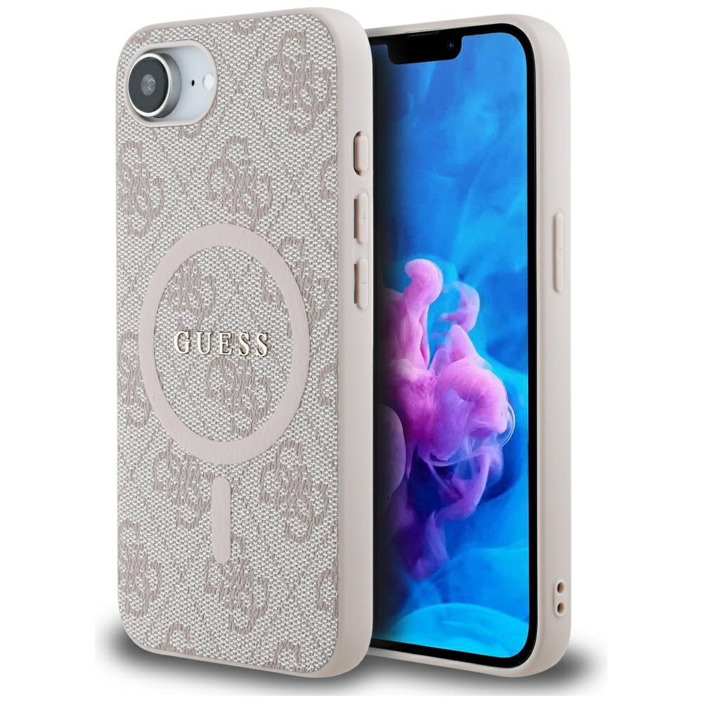 Levně Guess 4G Ring Classic Logo MagSafe iPhone 16e růžová