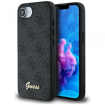 Guess Hardcase 4G Script Logo iPhone 16e černá
