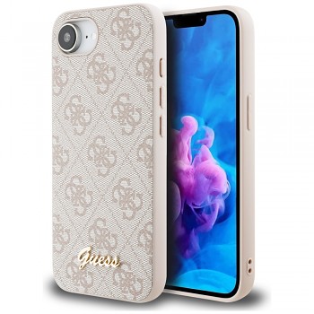 Guess Hardcase 4G Script Logo iPhone 16e Růžová