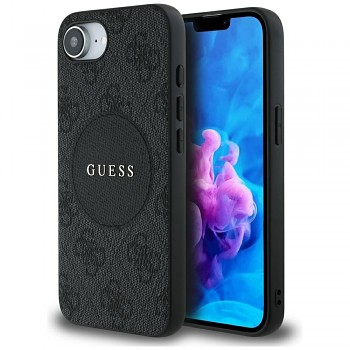 Guess 4G Circle Classic Logo MagSafe iPhone 16e černá