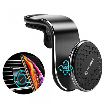 Techsuit Car Holder AirGrip (S8) vodopádový tvar magnetický úchyt černá stříbrná