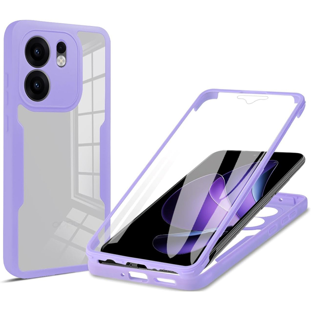 Levně Techsuit ColorVerse 360 Series + Ochranné sklo Oppo Reno13 F 4G / Reno13 F 5G / Reno13 FS 5G Fialová