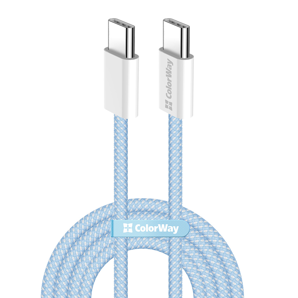 Levně ColorWay Data Cable pro MacBook Pro Type-C na Type-C PD Rychlonabíjení 60W 1m modrá