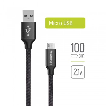 ColorWay Data Cable USB na Micro-USB pro synchronizaci a nabíjení černý