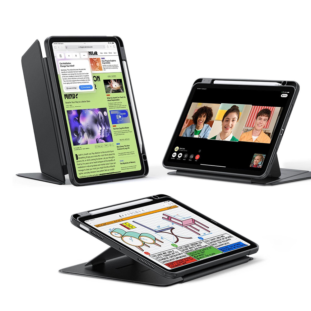 ESR Flip Hybrid s držákem na tužku iPad Air 4/5/11/11 Černá