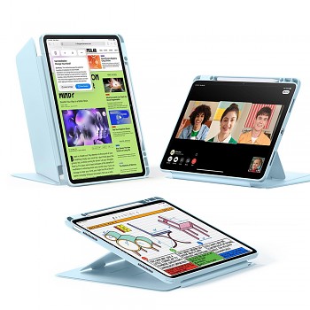Pouzdro ESR Flip Hybrid s držákem na tužku iPad Air 13 2024/2025 nebesky modré