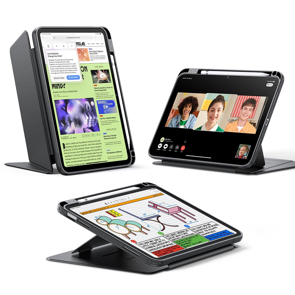 Pouzdro ESR Flip Hybrid s držákem na tužku iPad 10 (2022) 10.9 / 11 (2025) černé