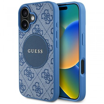 Guess 4G Circle Classic Logo MagSafe iPhone 16 modrá