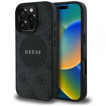 Guess 4G Circle Classic Logo MagSafe iPhone 16 Pro Max Černá