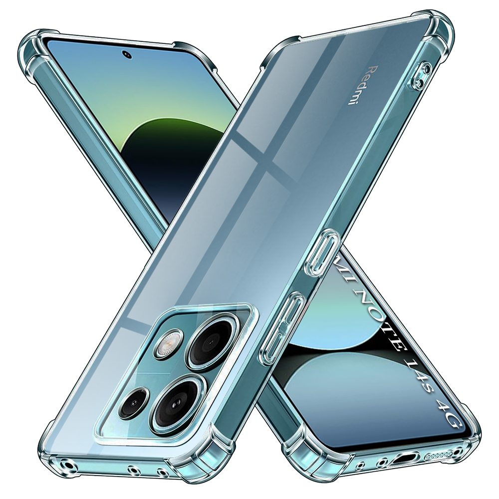 Levně Techsuit Shockproof průhledný silikonový obal Xiaomi Redmi Note 14S průhledný