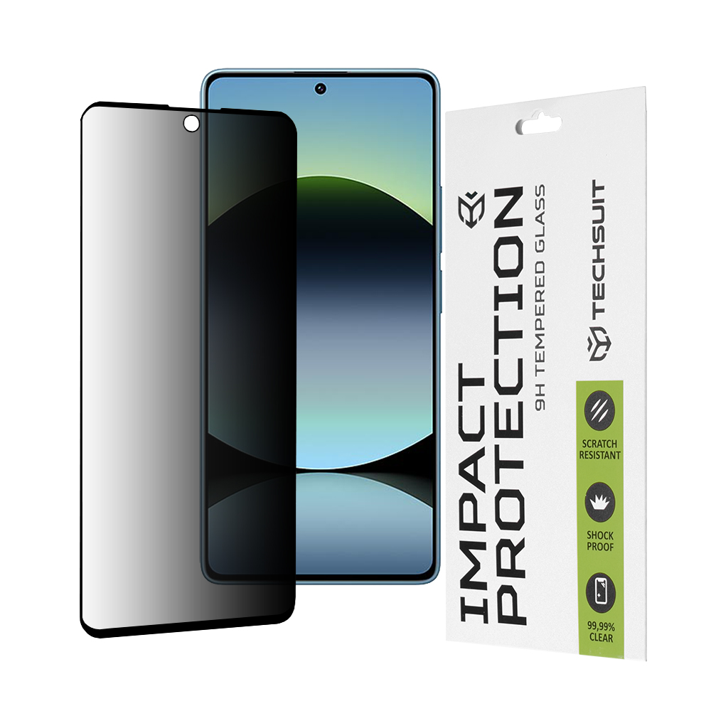 Levně Ochranné sklo Techsuit 111D Privacy Full Glue pro Xiaomi Redmi Note 14S černé