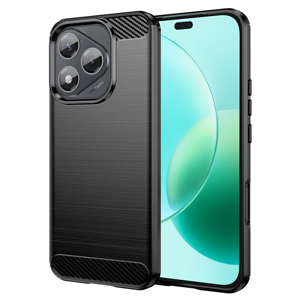 Levně Pouzdro Techsuit Carbon Silicone Honor 400 Lite černé