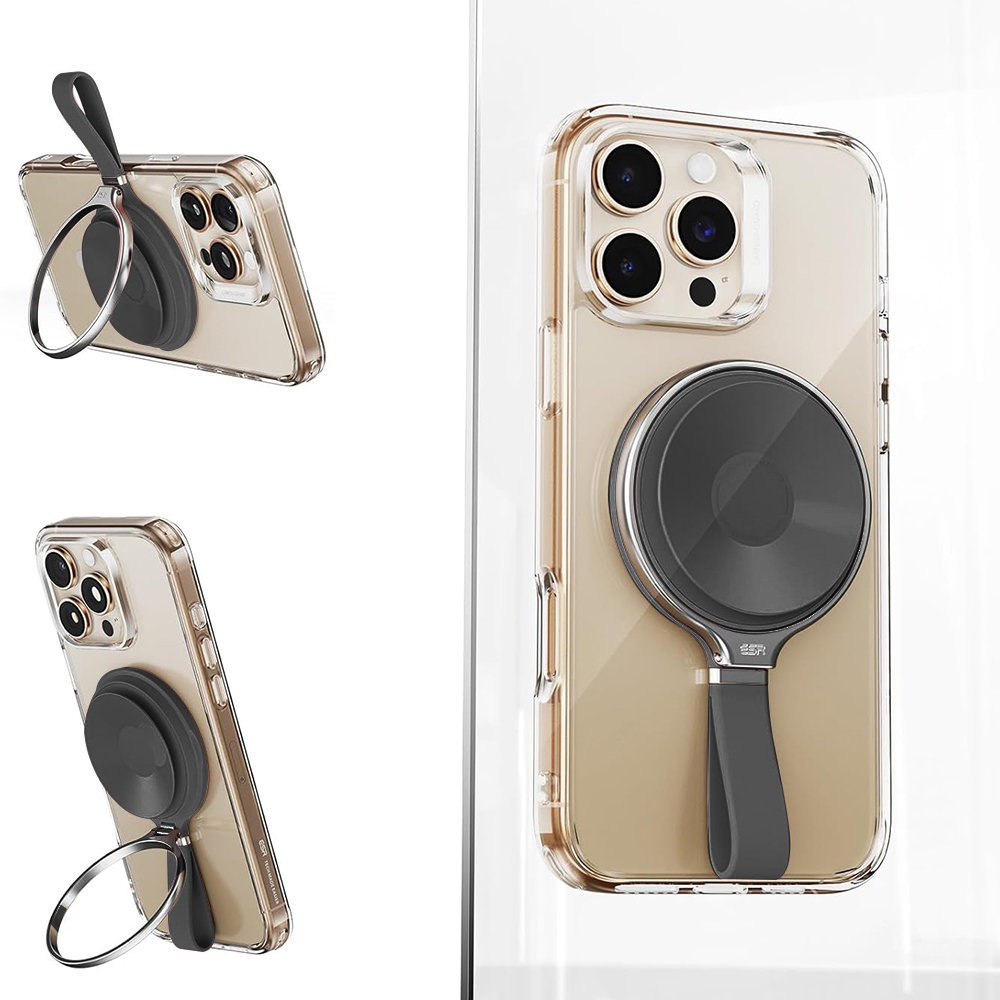 Levně Držák telefonu ESR HaloLock černý magnetický otočný o 360° na zrcadlo
