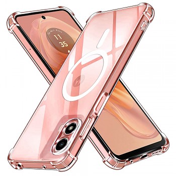 Techsuit Shockproof průhledný silikonový MagSafe pro Motorola Moto G04 G04s G24 E14 průhledný