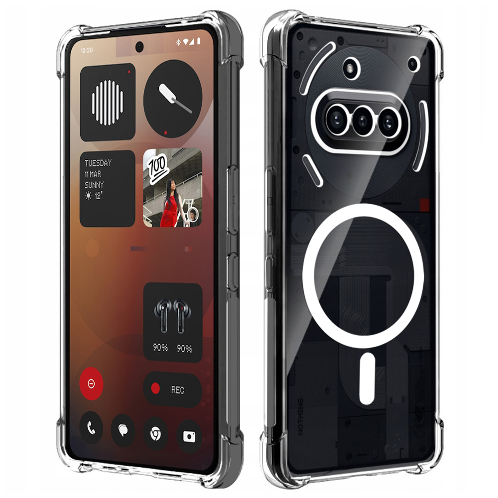 Levně Techsuit Shockproof průhledný silikonový MagSafe pro Nothing Phone (3a) průhledný