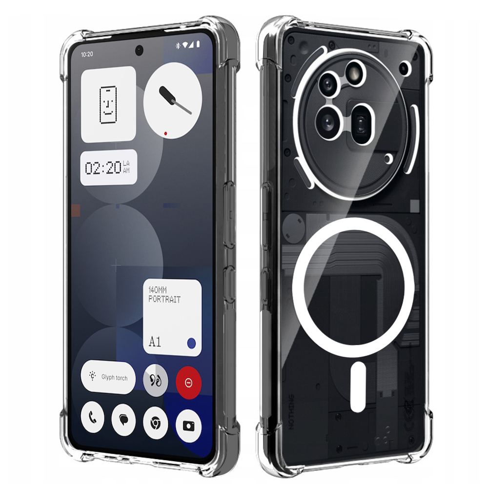 Levně Techsuit Shockproof průhledný silikonový MagSafe pro Nothing Phone (3a) Pro průhledný
