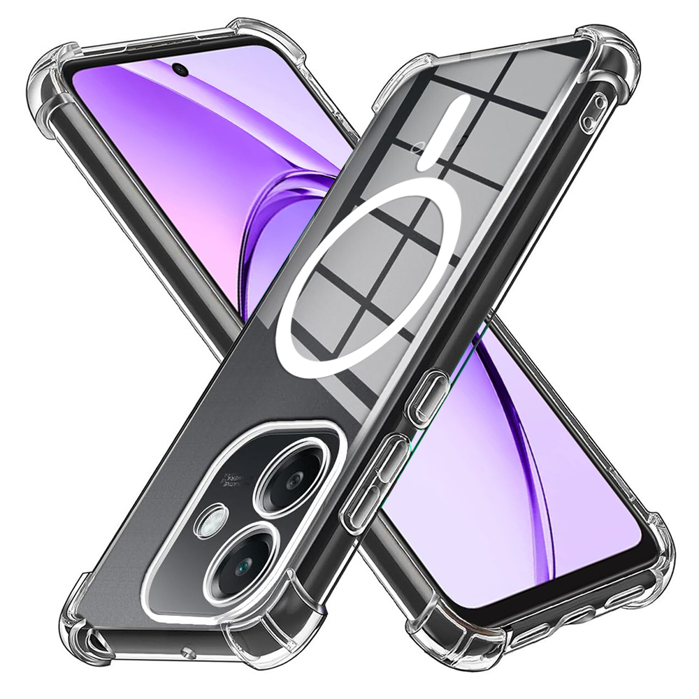 Levně Techsuit Shockproof průhledný silikonový MagSafe pro Oppo A40 4G průhledný