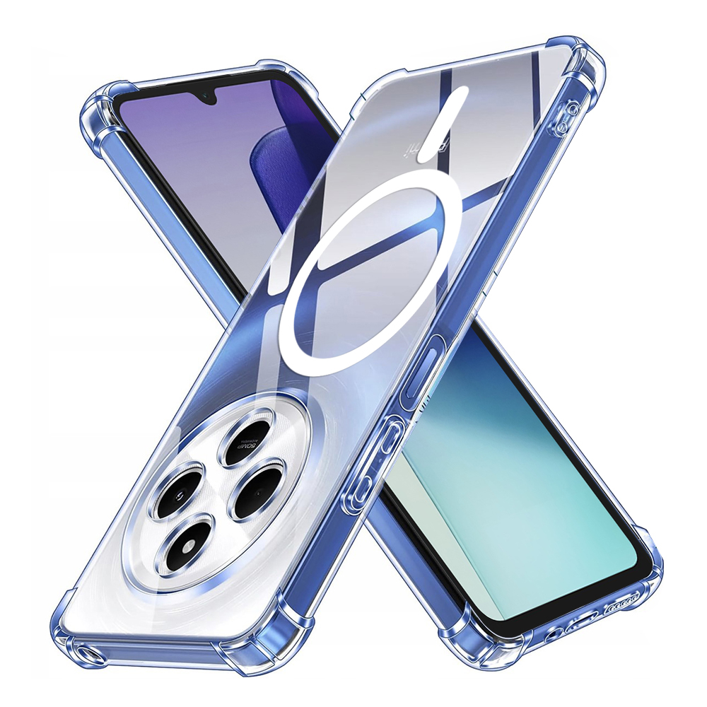 Levně Techsuit Shockproof průhledný silikonový MagSafe pro Xiaomi Redmi 14C Poco C75 průhledný