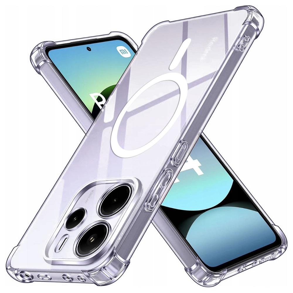 Levně Techsuit Shockproof průhledný silikonový MagSafe pro Xiaomi Redmi Note 14 5G průhledný