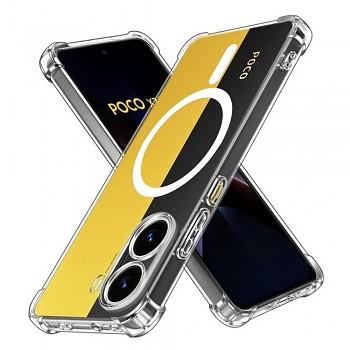 Techsuit Shockproof průhledný silikonový MagSafe pro Xiaomi Poco X7 Pro průhledný
