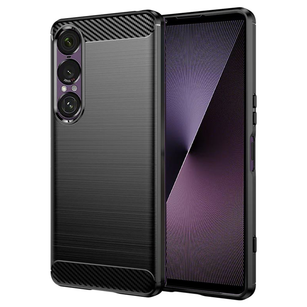 Levně Techsuit Carbon Silicone pro Sony Xperia 1 VII černý