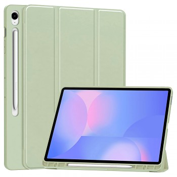 Pouzdro Techsuit Flex Trifold s držákem na tužku pro Samsung Galaxy Tab S10 FE Plus matcha zelená
