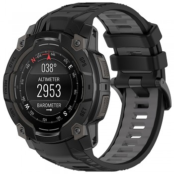 Řemínek Techsuit Garmin Instinct 3 45mm Instinct 3 45 Solar černá šedá