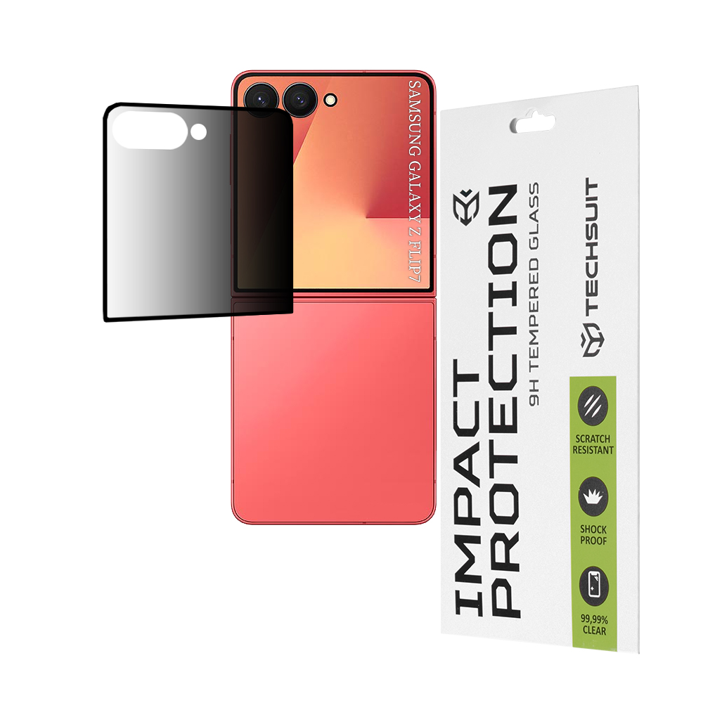Levně Ochranné sklo na displej Techsuit 111D pro Samsung Galaxy Z Flip7 černé