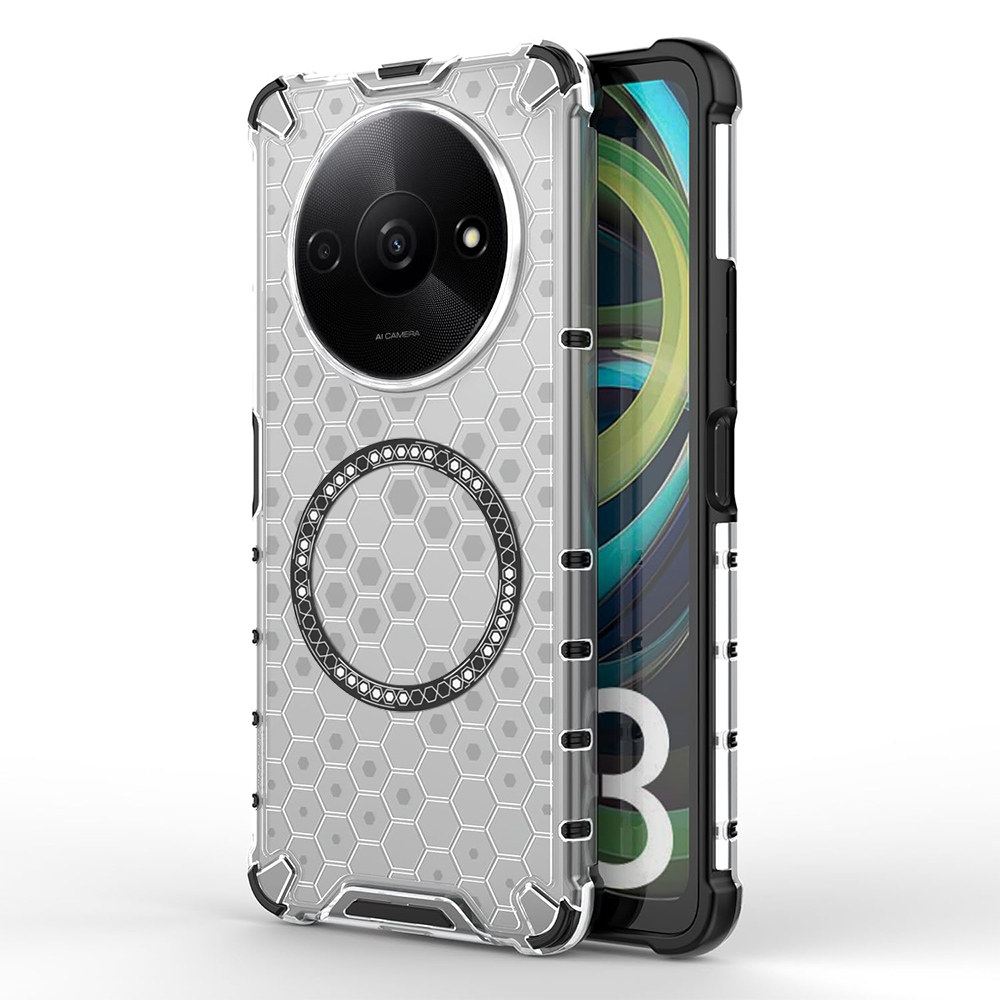 Levně Techsuit HoneyComb Shield MagSafe pro Xiaomi Redmi A3 / A3x bílý