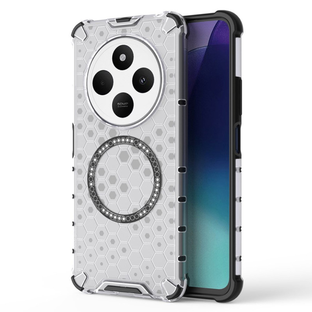 Levně Techsuit HoneyComb Shield MagSafe pro Xiaomi Redmi 14C Poco C75 bílá