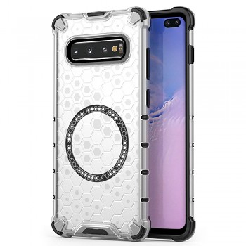 Techsuit HoneyComb Shield MagSafe pro Samsung Galaxy S10 Plus bílý