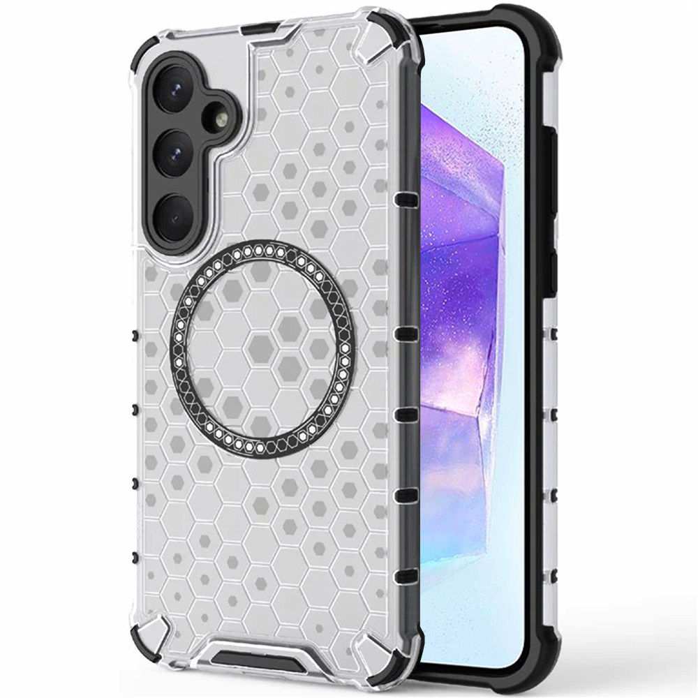 Levně Techsuit HoneyComb Shield MagSafe pro Samsung Galaxy A55 5G bílý