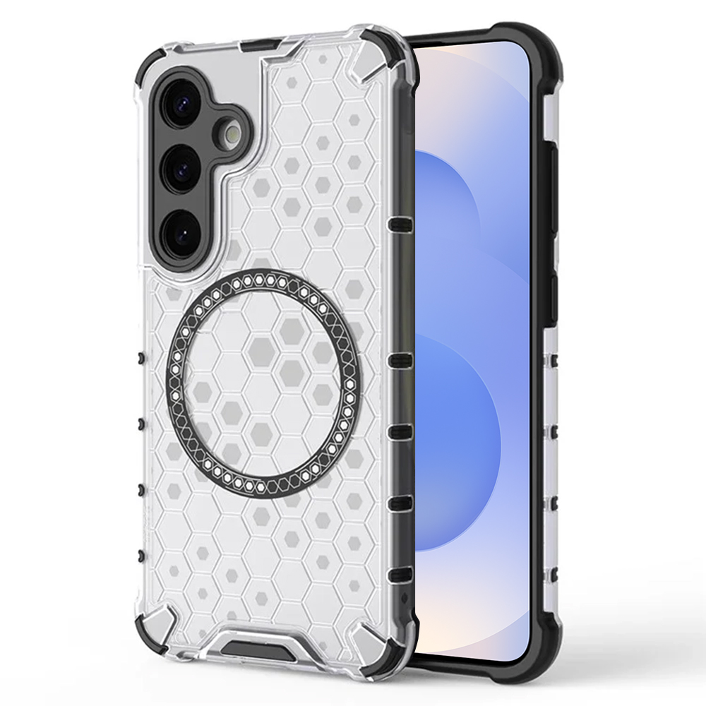 Levně Techsuit HoneyComb Shield MagSafe pro Samsung Galaxy S25 bílý